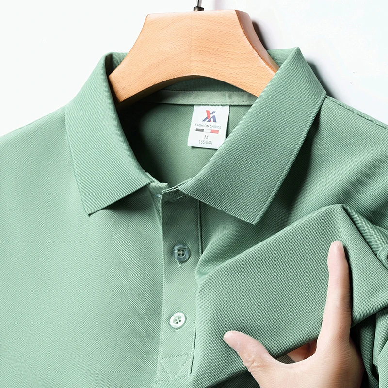 Polo Shirt Pique - Мужская модная однотонная рубашка поло с