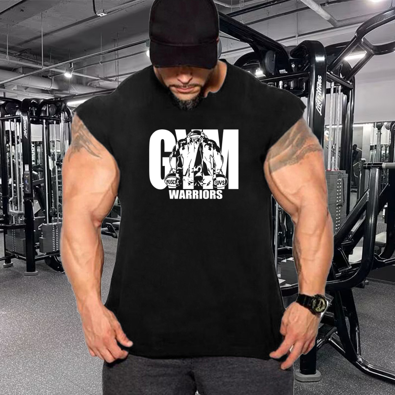 Tank Top Muscle - Летние дышащие хлопковые футболки без рукавов
